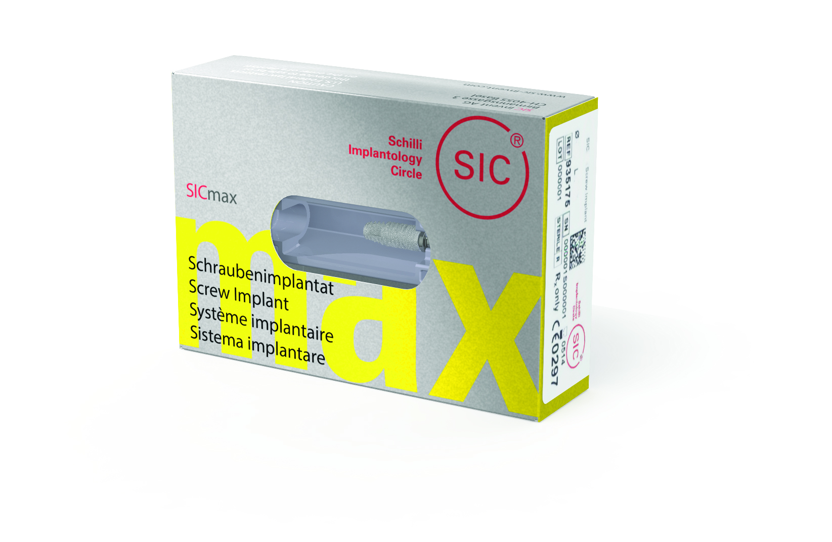 Имплантат SICmax (Ø 4.7 мм / 9.5 мм) в комплекте с заглушкой