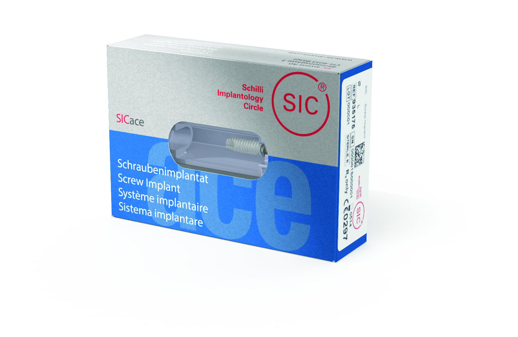 Имплантат SICace  (Ø 3.4 мм / 14.5 мм) в комплекте с заглушкой