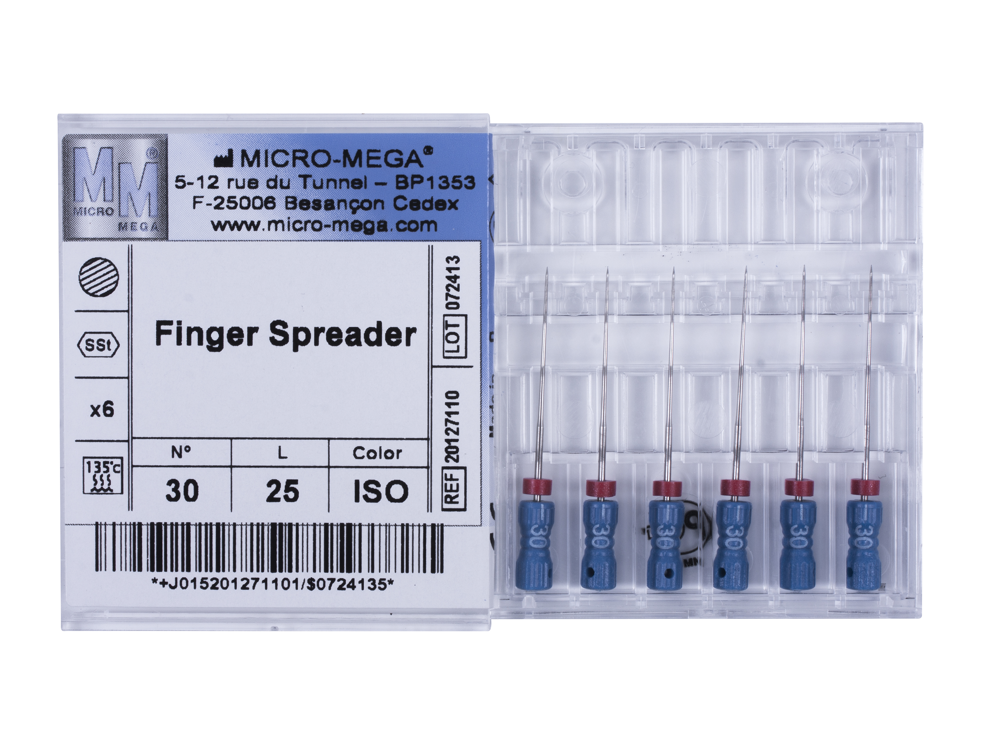 Finger Spreader n30 L25 2% (steel) - инструменты эндодонтические