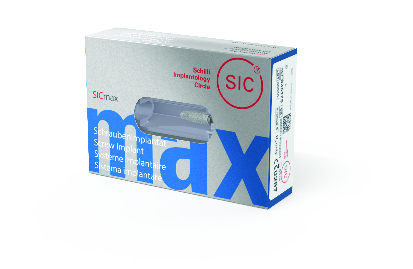 Имплантат SICmax (Ø 3.7 мм / 9.5 мм) в комплекте с заглушкой