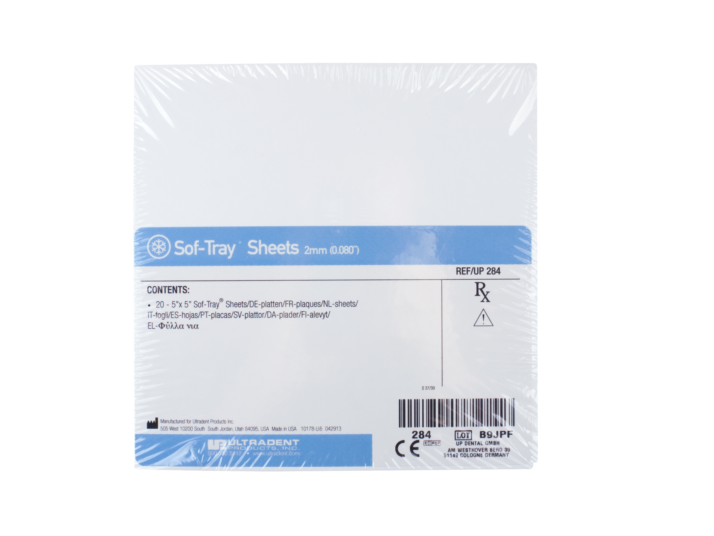 Sof-Tray sheets (2.0 mm - 127 * 127 mm)