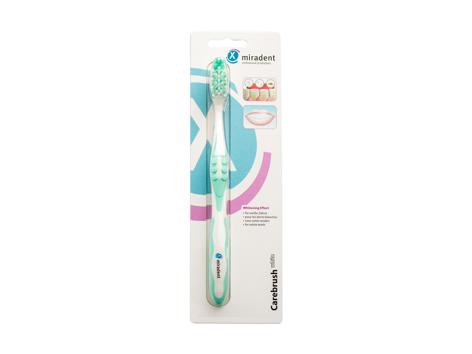 Carebrush® white - зубная щетка с эффектом отбеливания, бело-зеленая