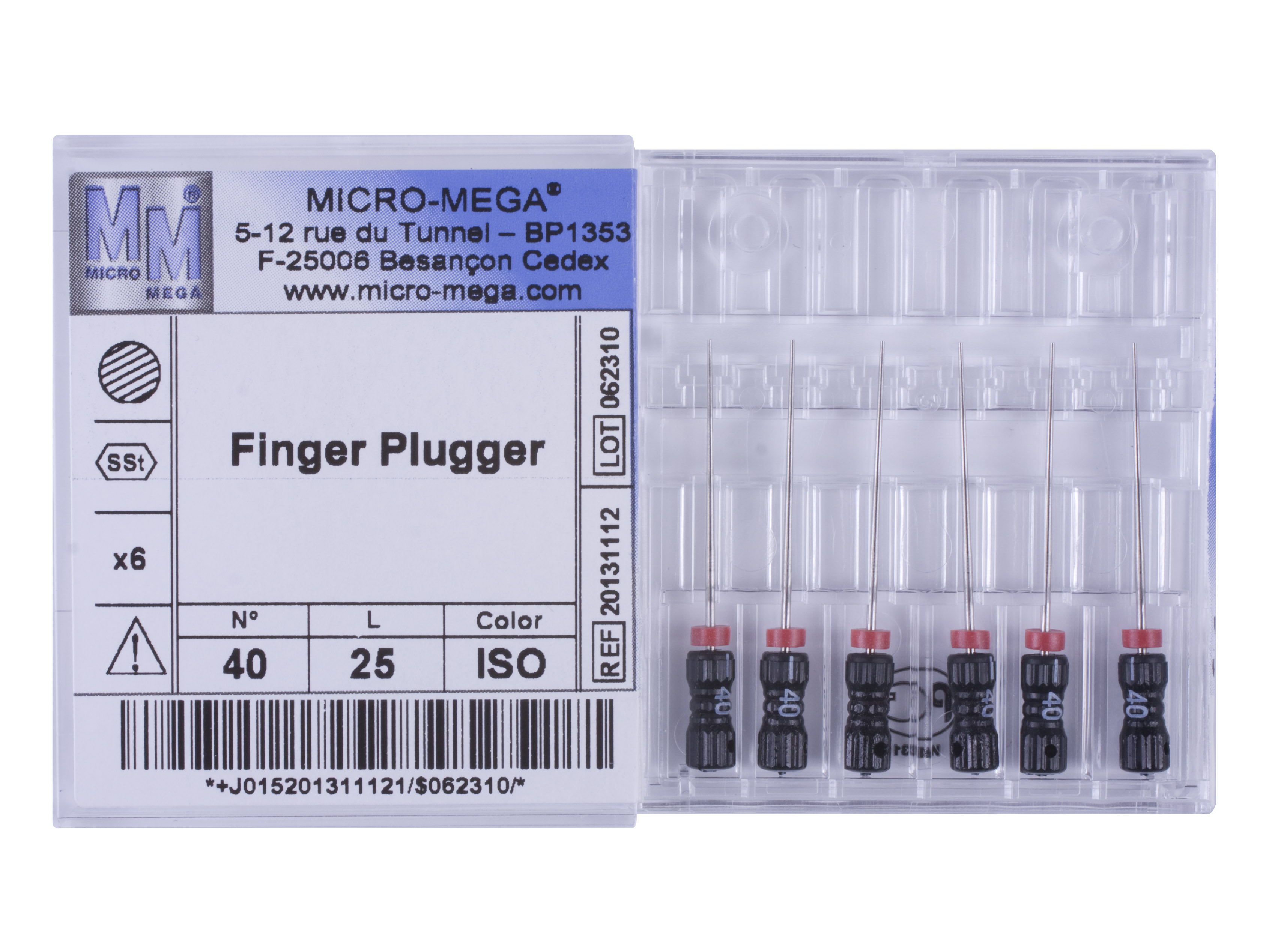 Finger Plugger n40 L25 2% (steel) - инструменты эндодонтические