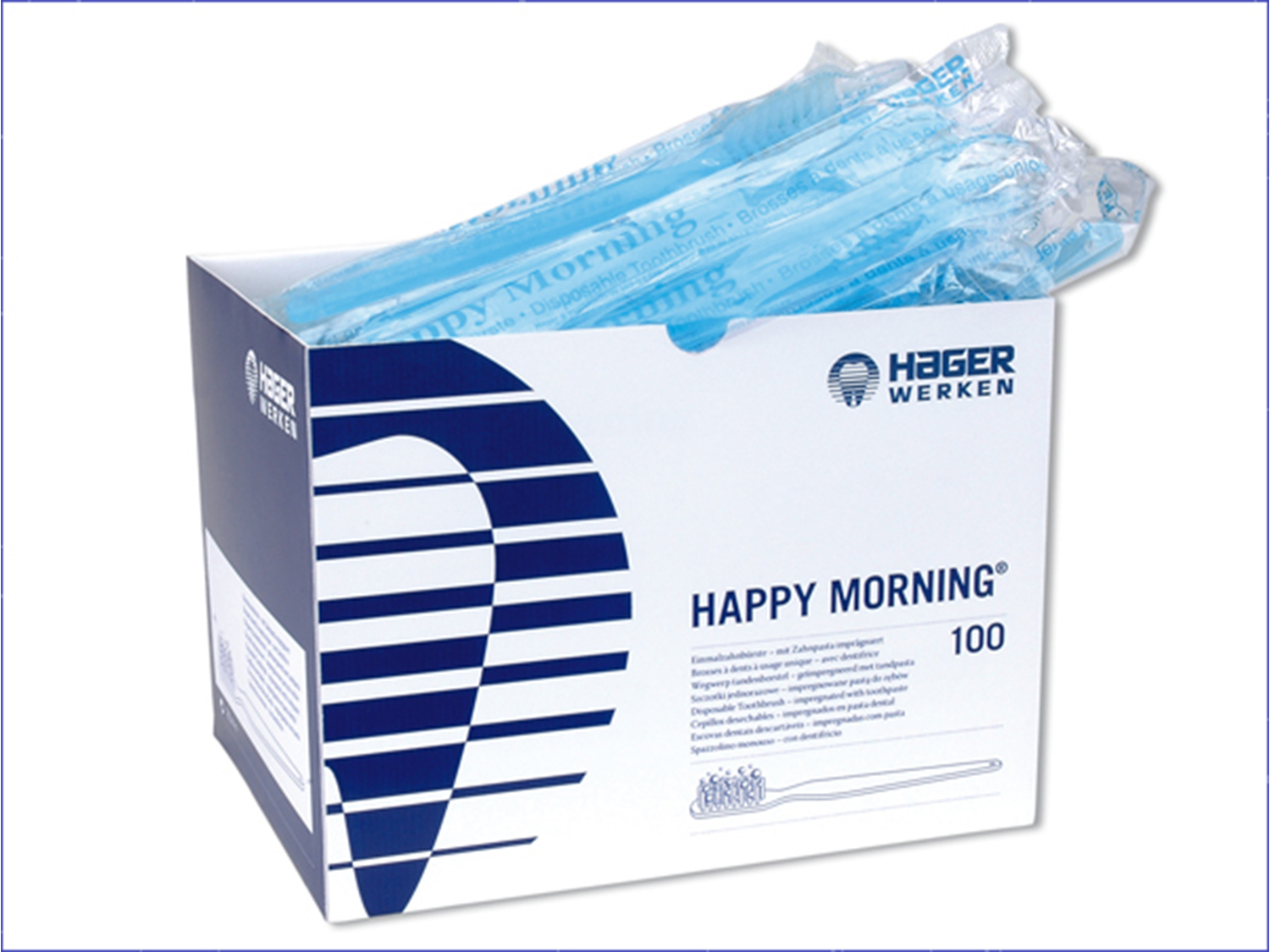 Happy Morning® - одноразовая зубная щетка без зубной пасты (100 шт.)