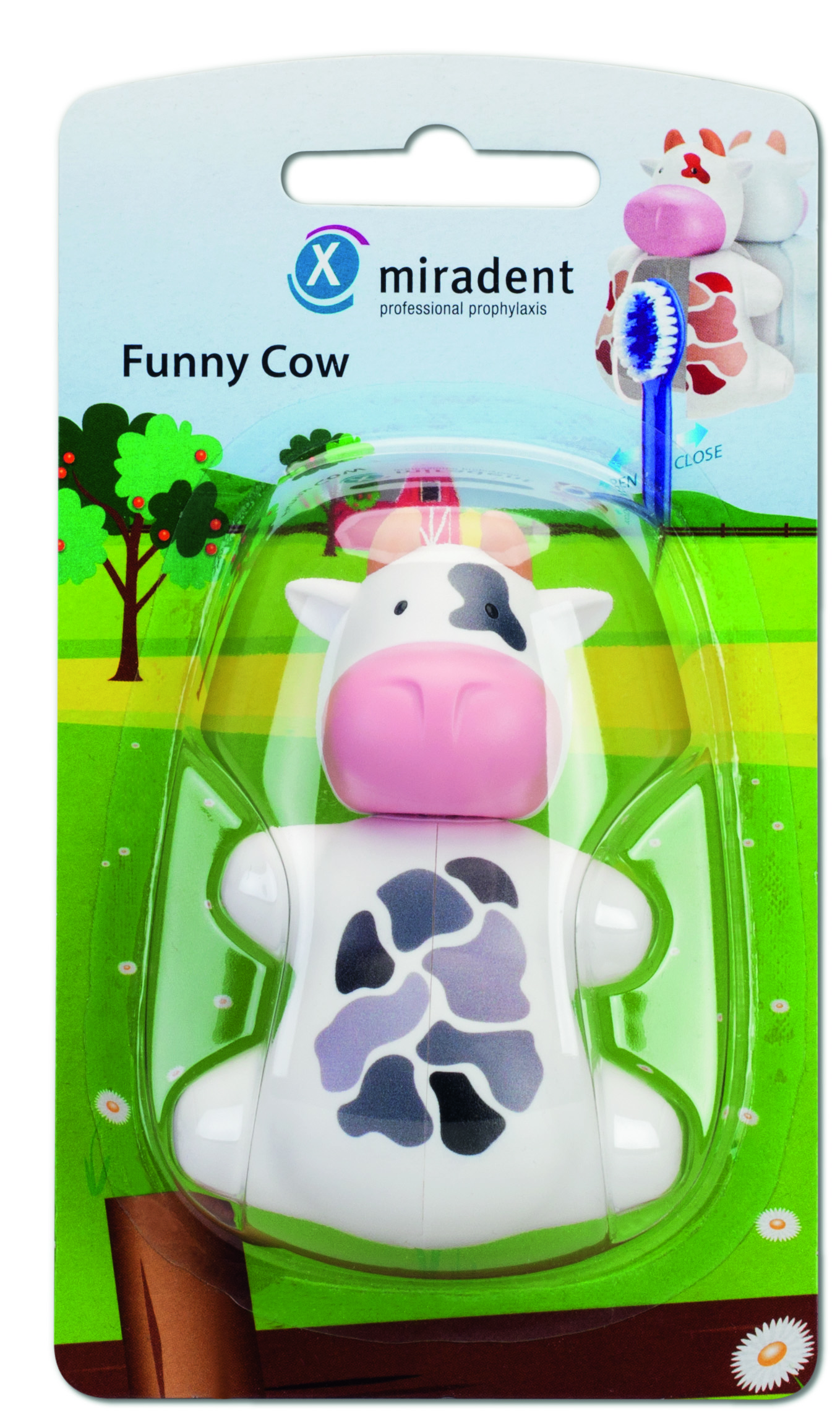 Funny Animals - гигиенический футляр для зубных щеток, забавная корова