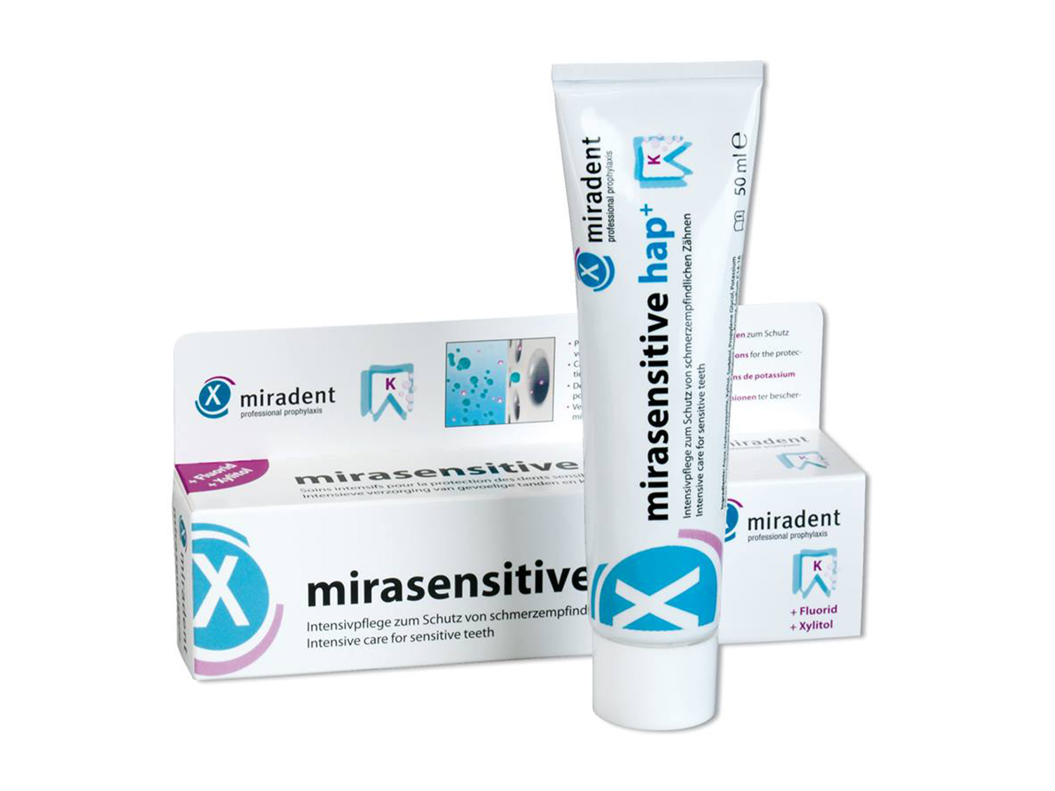 mirasensitive hap+® - зубная паста для чувствительных зубов, 8 шт. на стенде